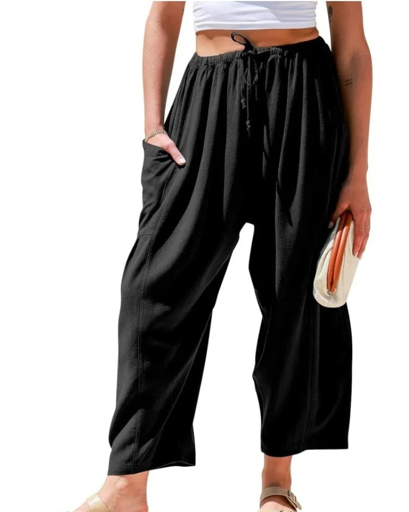 SIBANA - WIDE LEG LINEN PANTS