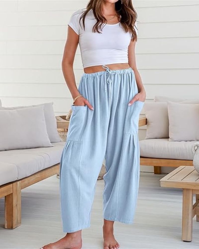 ARENIE - WIDE LEG LINEN PANTS